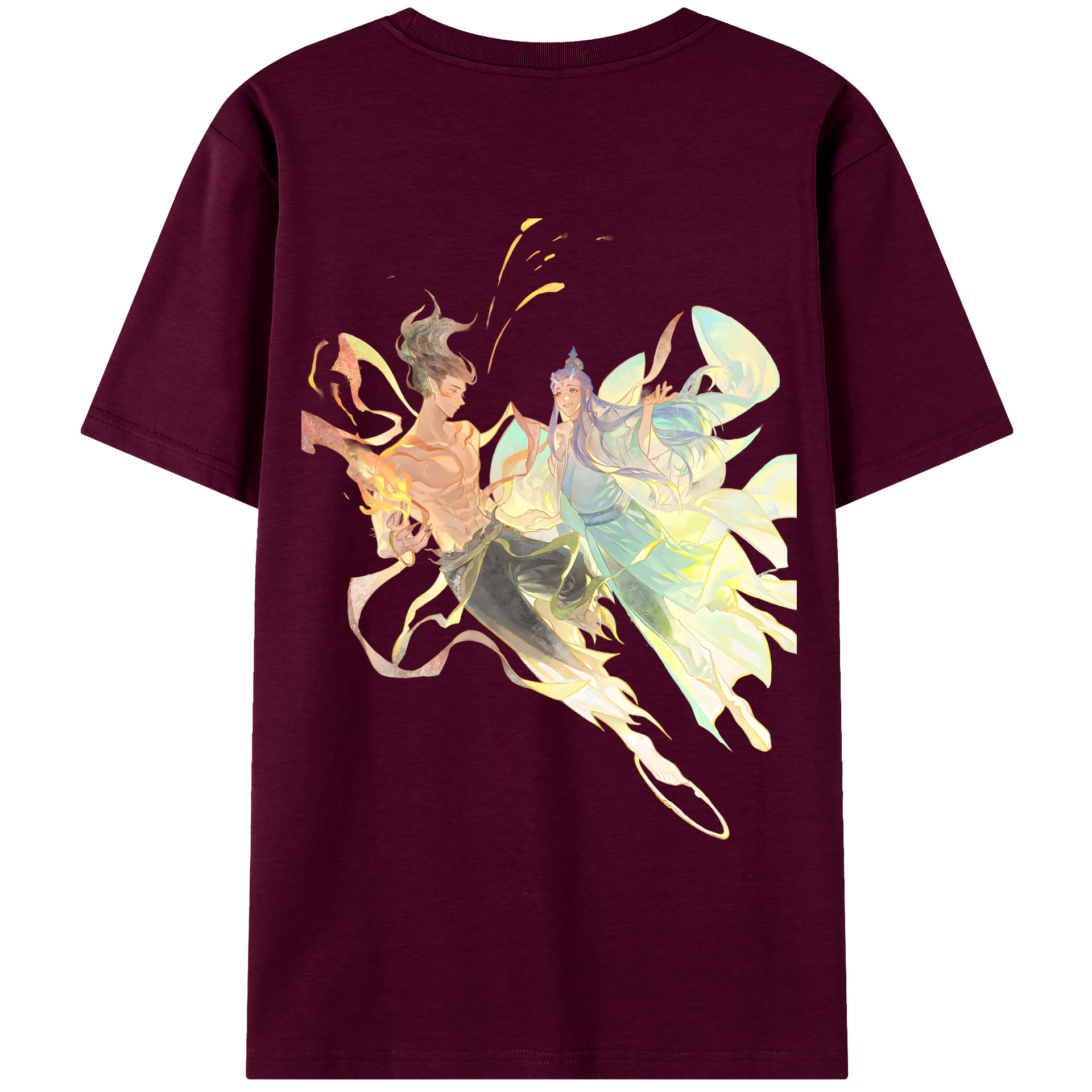 （画像用） Ne Zha 2 ナタ 魔童の大暴れ レディース半袖Tシャツ(バックプリント)
